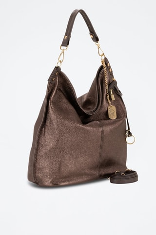 Sac porté épaule en cuir Greta - Marron