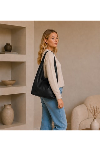 Sac porté épaule et porte Tarquinia - Noir