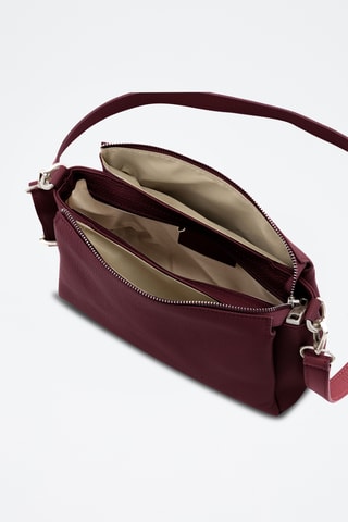 Sac bandoulière en cuir Melfi - Rouge foncé