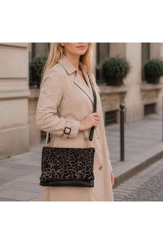 Sac bandoulière en cuir Bressanone - Noir