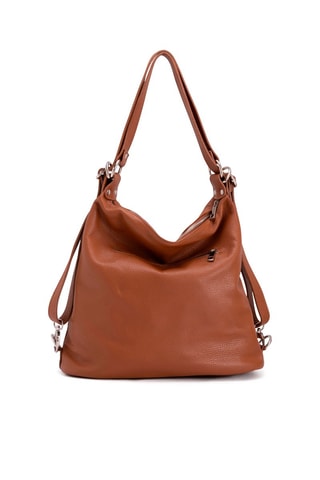 Sac porté épaule en cuir Ylenia - Marron