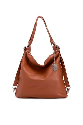 Sac porté épaule en cuir Ylenia - Marron
