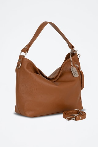 Sac porté épaule en cuir Ricciarda - Camel