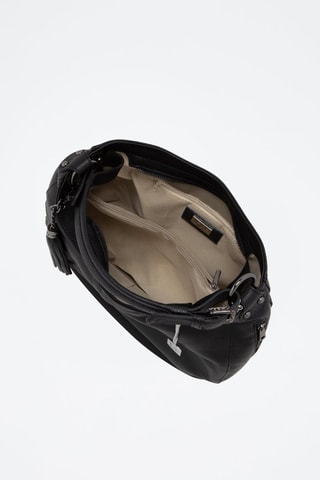 Sac porté épaule en cuir Paolanna - Noir
