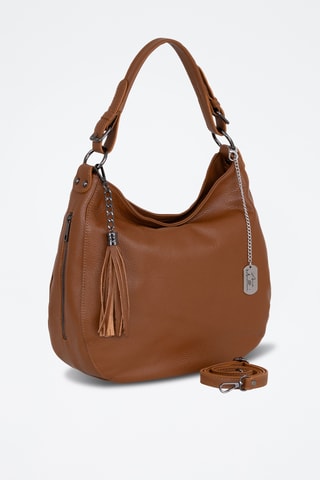Sac porté épaule en cuir Paolanna - Camel