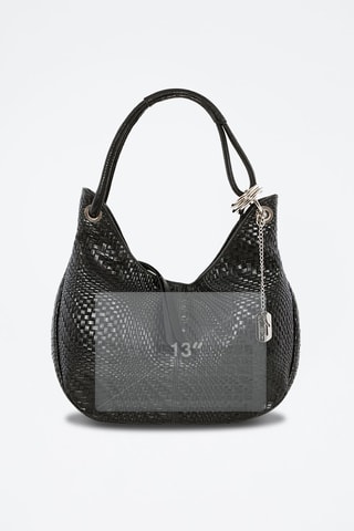 Sac porté épaule en cuir Concetta - Noir