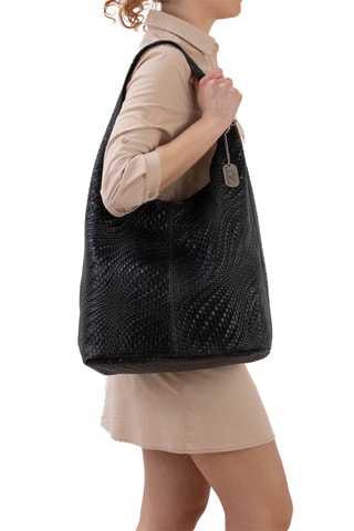 Sac porté épaule en cuir Palladia - Noir