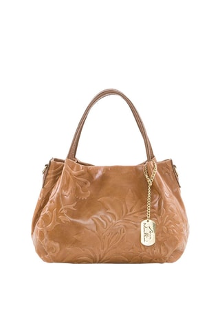 Sac à main en cuir Clarissa - Camel