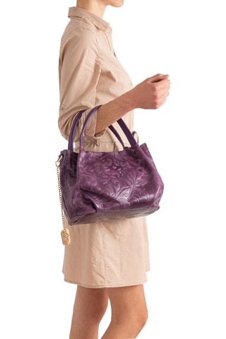 Sac à main en cuir Clarissa - Violet