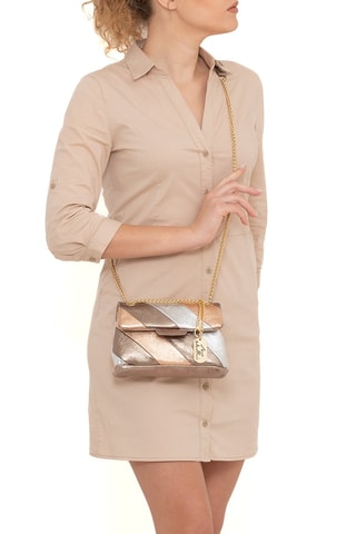 Sac bandoulière en cuir Bettina - Doré