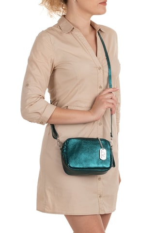 Sac bandoulière en cuir Abriana - Vert