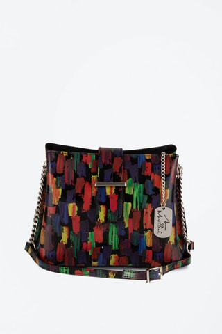 Sac bandoulière en cuir Olivia - Noir