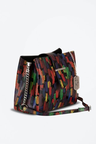 Sac bandoulière en cuir Olivia - Noir
