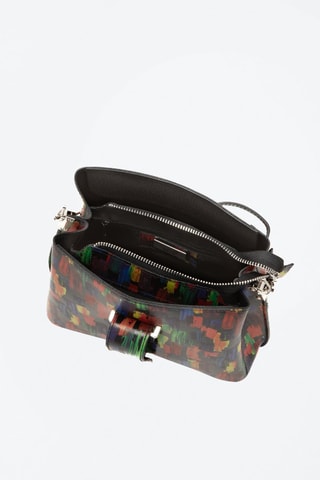 Sac bandoulière en cuir Olivia - Noir