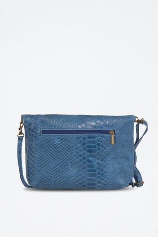 Sac bandoulière en cuir Lydia - Bleu