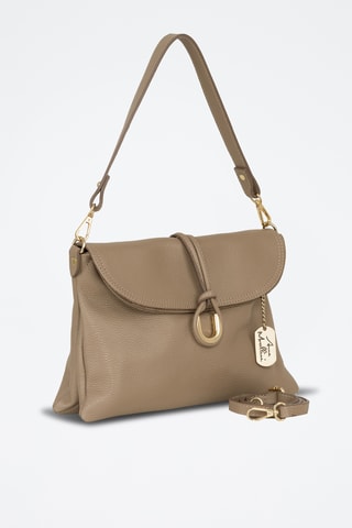 Sac porté en cuir Gelita - Taupe