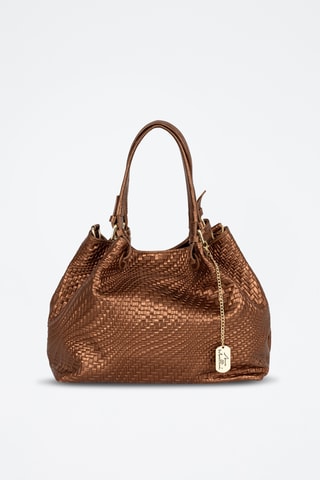 Sac porté épaule en cuir Spring Summer 2026 - Marron