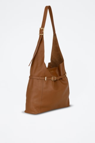 Sac porté épaule en cuir Grenta - Camel