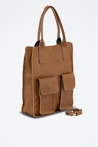 Sac porté épaule en cuir Pimelia - Camel