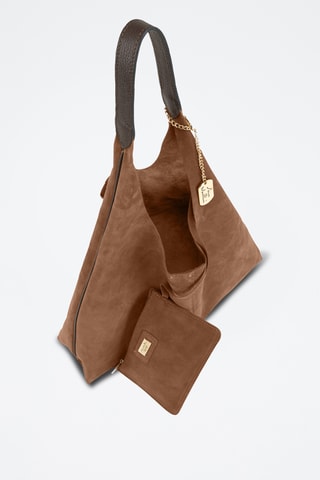 Sac porté épaule en cuir Darizita - Taupe
