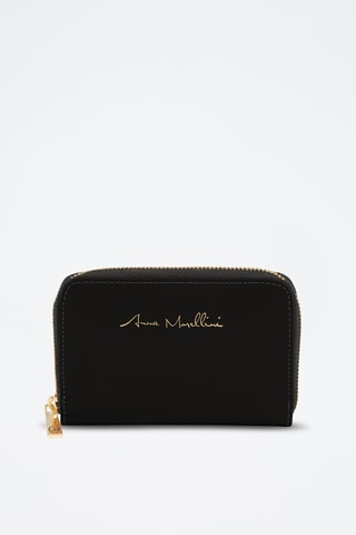 Portefeuille en cuir Demetria - Noir