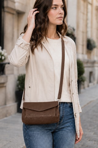 Sac à main en cuir Corno Baitone - Marron