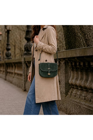 Sac à main en cuir Varallo - Vert foncé