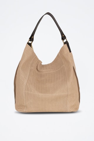 Sac porté épaule en cuir Sebastiana - Beige