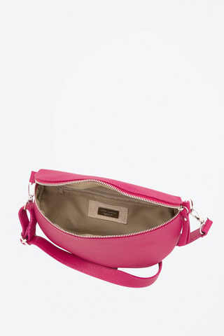 Sac banane en cuir Berenice - Fuchsia