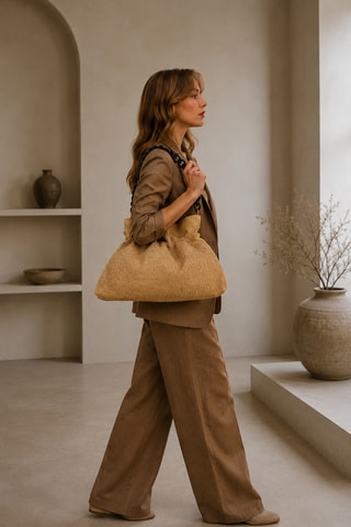 Sac porté épaule Edmonda - Camel