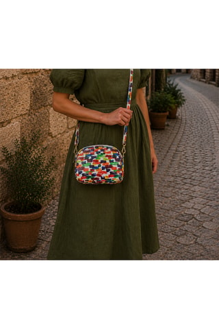 Sac bandoulière en cuir Anna Signature 019 - Multicolore