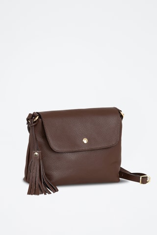 Sac bandoulière en cuir Bagni - Marron
