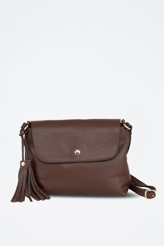 Sac bandoulière en cuir Bagni - Marron