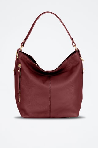 Sac porté épaule en cuir Carrara - Rouge