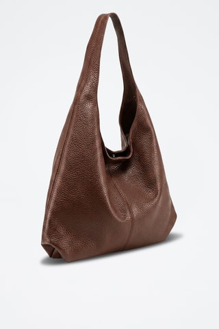 Sac porté épaule et porte-monnaie en cuir Terracina - Marron foncé