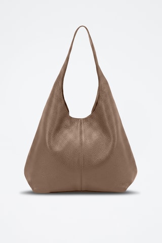 Sac porté épaule et porte-monnaie en cuir Terracina - Taupe
