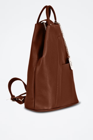 Sac à dos en cuir Spring Summer 2026 - Marron foncé