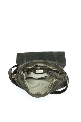 Sac bandoulière en cuir Leandra - Vert