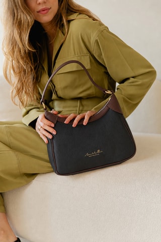 Sac porté épaule en cuir Sabbatina - Noir