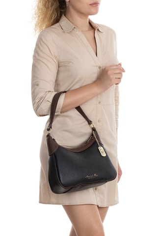 Sac porté épaule en cuir Sabbatina - Noir