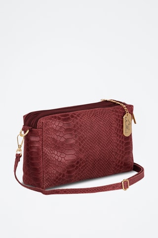 Sac bandoulière en cuir Luigina - Bordeaux