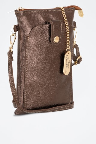 Sac bandoulière en cuir Erica - Doré