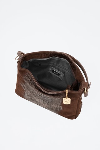 Sac porté épaule en cuir Linda - Marron