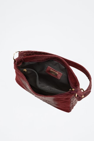Sac porté épaule en cuir Linda - Rouge