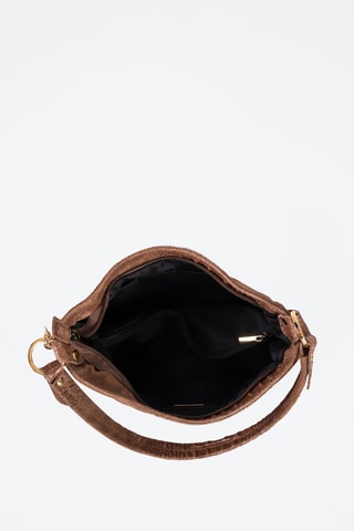 Sac porté épaule en cuir Linda - Taupe
