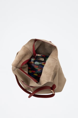 Sac porté épaule en cuir Grenta - Taupe