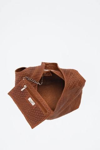 Sac porté épaule en cuir Palladia - Marron