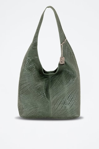 Sac porté épaule en cuir Palladia - Vert foncé