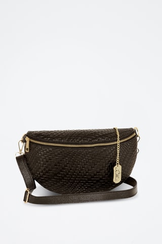 Sac banane en cuir Rufina - Marron foncé