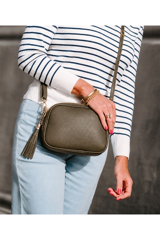 Sac bandoulière en cuir Monte Sparagio - Vert